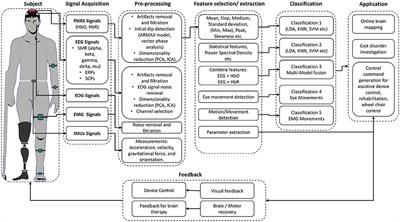 Analysis of Human Gait Using Hybrid EEG-fNIRS-Based BCI System: A Review